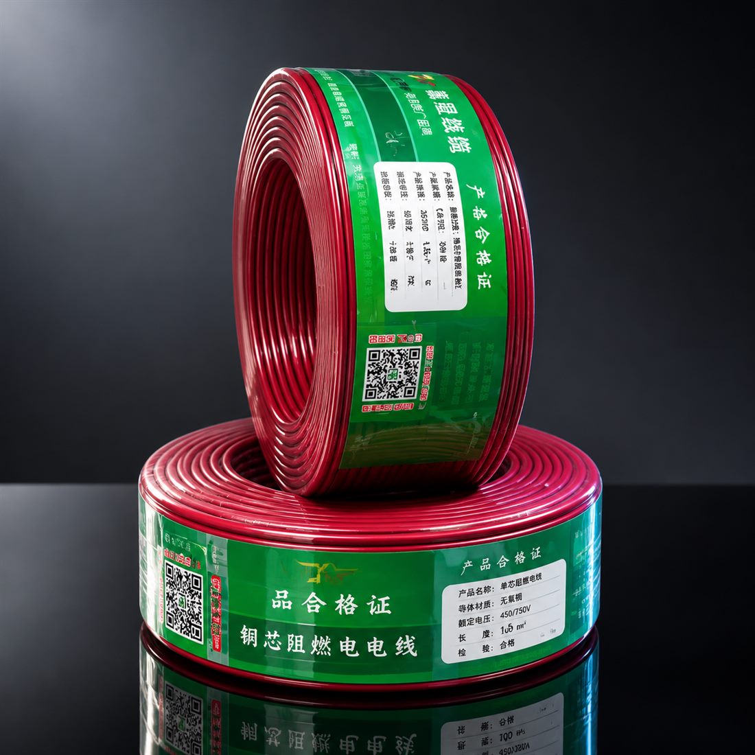 Single-core building wire coils